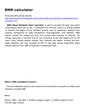 Fillable Online BMR calculator Fax Email Print - pdfFiller