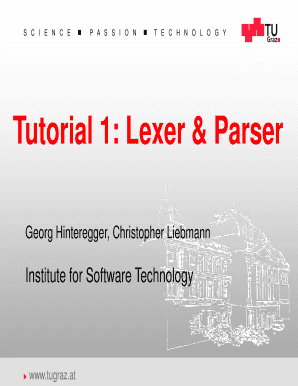 Fillable Online Tutorial 1: Lexer & Parser Fax Email Print - pdfFiller image.