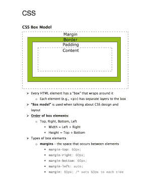 Fillable Online CSS Box Model Fax Email Print - pdfFiller
