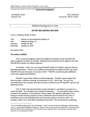 Fillable Online Midland Funding Llc V Fax Email Print Pdffiller