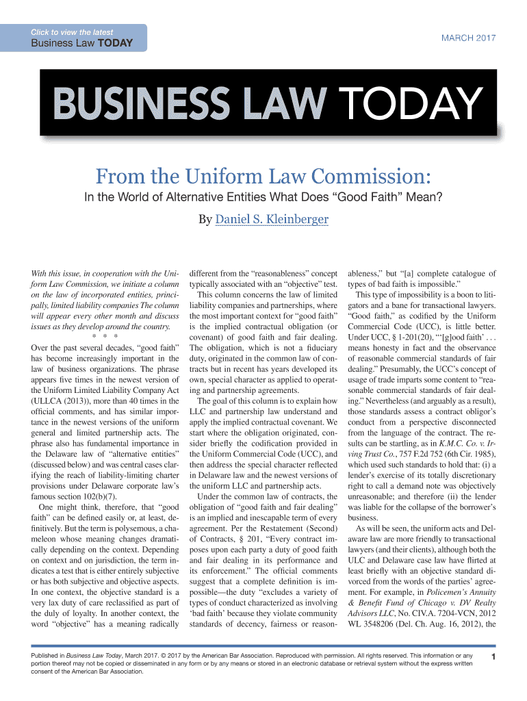 Fillable Online In the World of Alternative Entities What Does Good