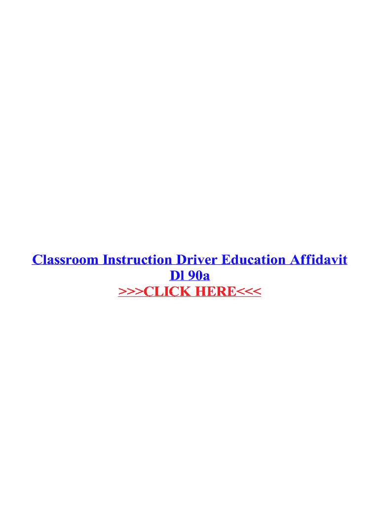 Fillable Online Classroom Instruction Driver Education Fax Email Print