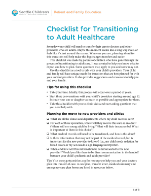 Fillable Online Checklist for Transitioning Fax Email Print - pdfFiller