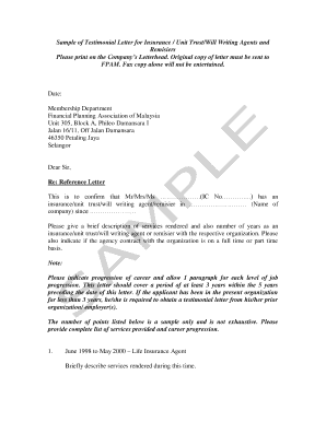 fillable sample testimonial letter edit online download forms in