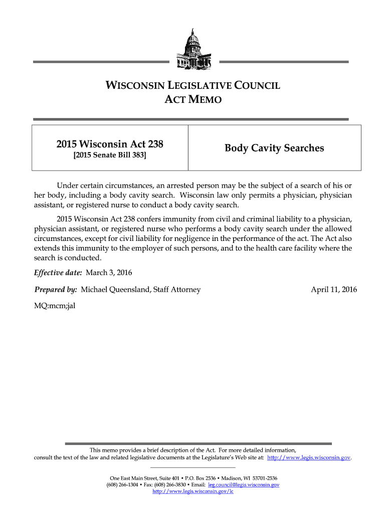 Fillable Online Body Cavity Searches Fax Email Print pdfFiller