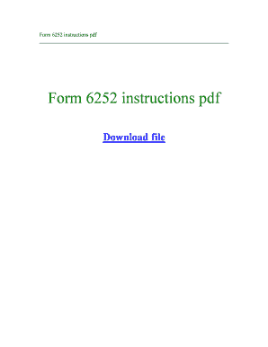 Fillable Online Form 6252 instructions pdf Fax Email Print - pdfFiller