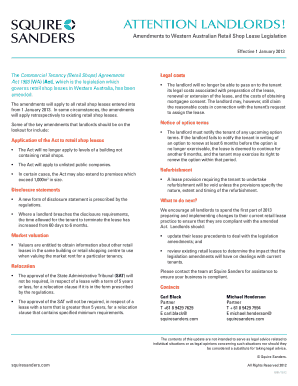 Wa tenancy act Wa tenancy act
