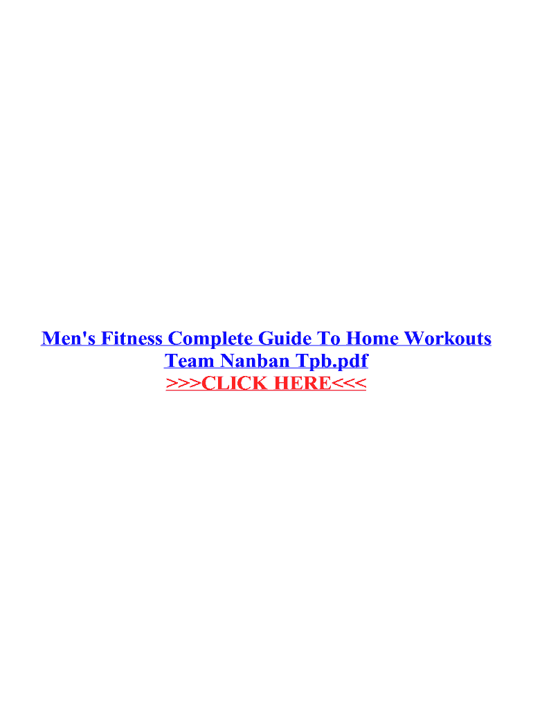 Fillable Online Men's Fitness Complete Guide To Home Fax Email Print