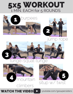Fillable Online 5x5 WORKOUT Fax Email Print - pdfFiller