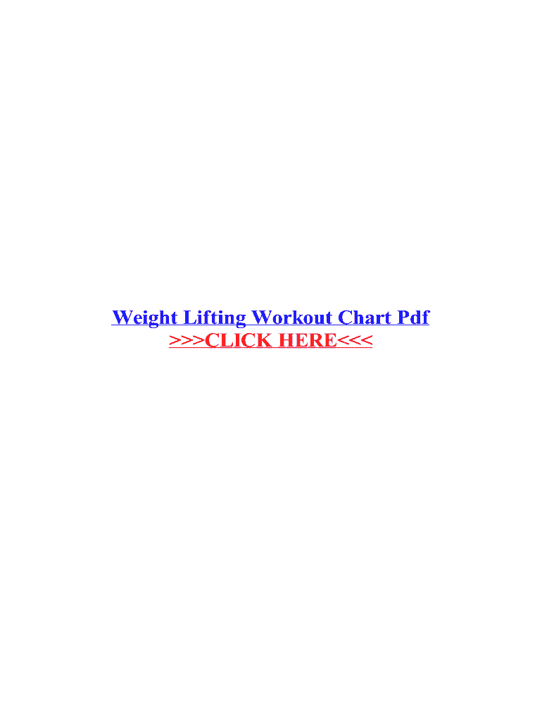 Fillable Online Weight Lifting Workout Chart Pdf Fax Email Print ...
