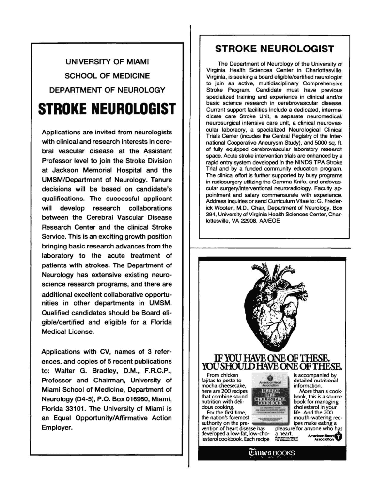 Fillable Online STROKE NEUROLOGIST Fax Email Print pdfFiller