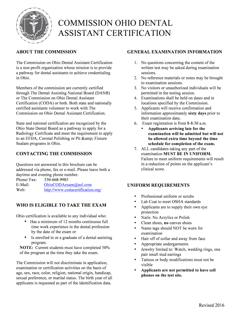 Fillable Online ASSISTANT CERTIFICATION Fax Email Print - pdfFiller
