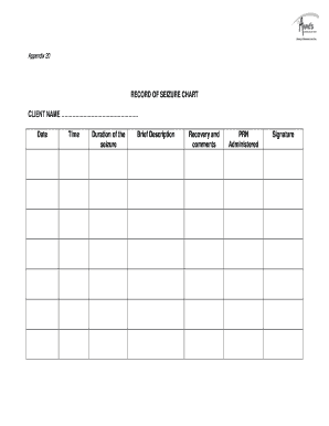 Record of Seizure Chart