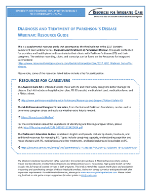 Editable care plan for parkinson disease - Fillable ...