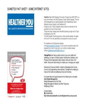 Fillable Online DIABETES FACT SHEET SOME INTERNET SITES Fax Email Print ...
