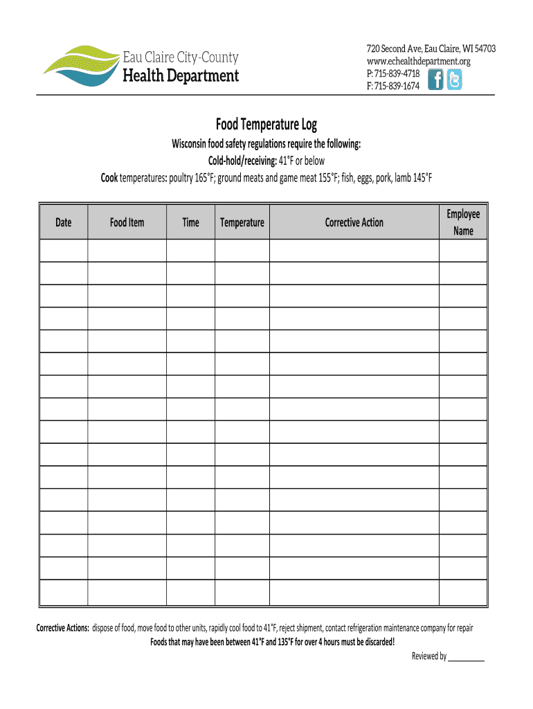 Fillable Online Wisconsin food safety regulations require the following Fax Email Print pdfFiller