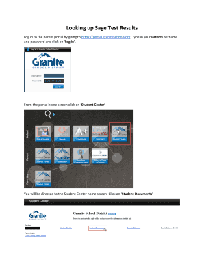Fillable Online Looking up Sage Test Results Fax Email Print - pdfFiller