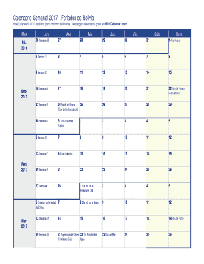 Fillable Online Descargar calendarios gratis en WinCalendar Fax Email ...