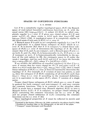 SPACES OF CONTINUOUS FUNCTIONS