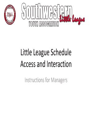 Fillable Online Little League Schedule Fax Email Print - pdfFiller