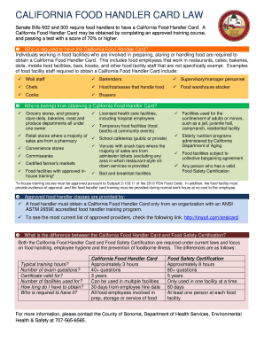 Fillable Online CALIFORNIA FOOD HANDLER CARD LAW Fax Email Print ...