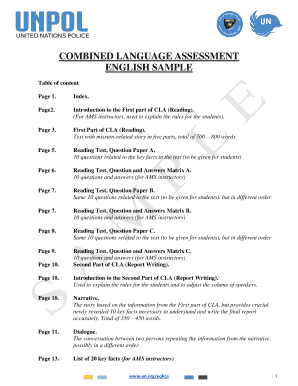 combined language assessment english sample