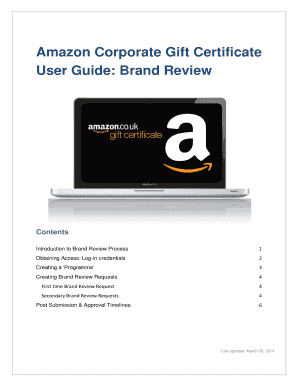 Fillable Online Amazon Corporate Gift Certificate Fax Email Print ...