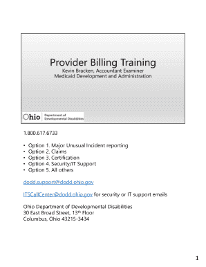 Fillable Online dodd ohio Major Unusual Incident reporting Fax Email ...