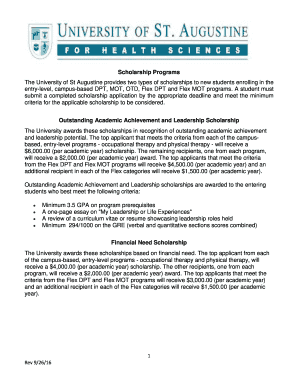 Fillable Online entry-level, campus-based DPT, MOT, OTD, Flex DPT and ...