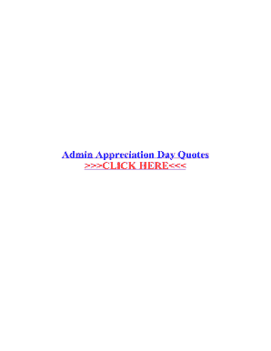 Fillable Online Admin Appreciation Day Quotes Fax Email Print - pdfFiller