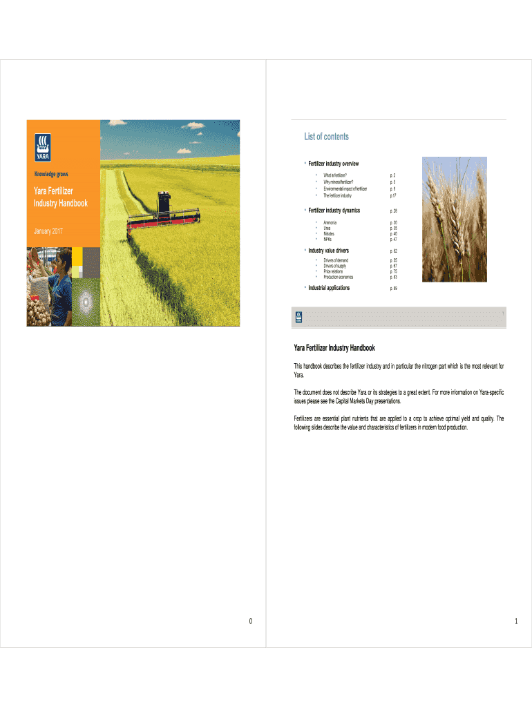 Fillable Online Yara Fertilizer Industry Handbook Fax Email Print