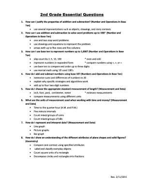 Fillable Online 2nd Grade Essential Questions Fax Email Print - pdfFiller