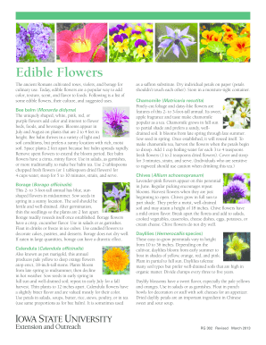 Fillable Online Edible Flowers Fax Email Print - pdfFiller