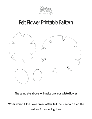 Fillable Online Felt Flower Printable Pattern Fax Email Print - pdfFiller