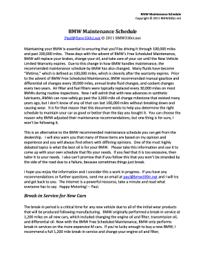 2018 BMW X3 MAINTENANCE SCHEDULE PDF visual data 3