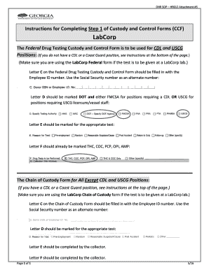 get federal drug testing custody and control form instructions to coast guard drug test form