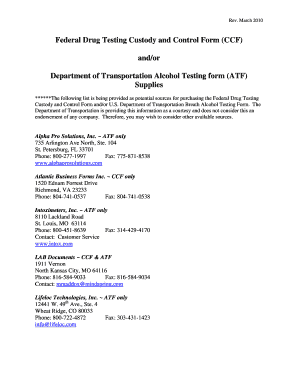 Fillable Online Department of Transportation Breath Alcohol Testing ...
