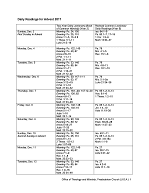 Fillable Online Two-Year Daily Lectionary (Book Fax Email Print - pdfFiller