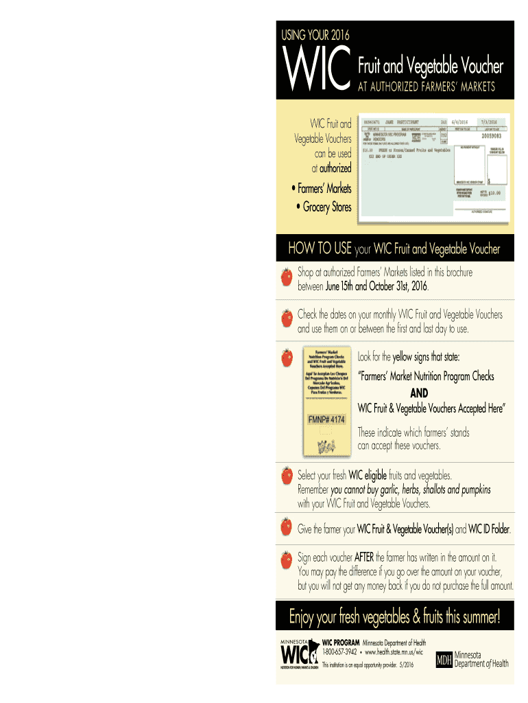 Fillable Online Fruit and Vegetable Voucher Fax Email Print pdfFiller