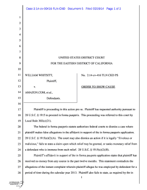 Case 2:14-cv-00416-TLN-CKD Document 5 Filed 02/19/14 Page 1 of 2
