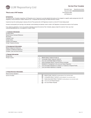 Waste Services Invoice