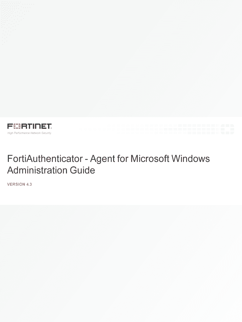Fortiauthenticator Windows Agent Fill Online, Printable, Fillable