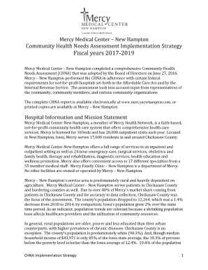 Community Health Needs Assessment - Mercy Medical Center