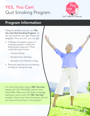 Fillable Online Quit Smoking Program Fax Email Print - pdfFiller