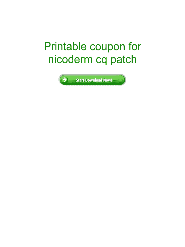 Fillable Online Printable coupon for nicoderm cq patch Fax Email Print ...