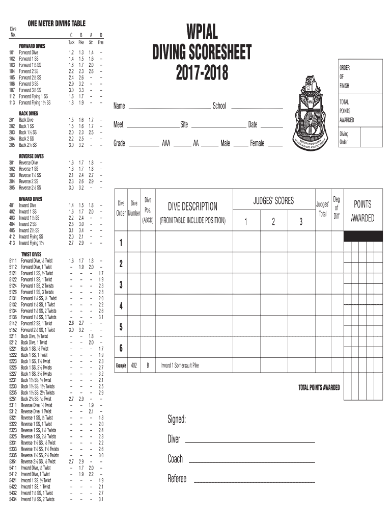 Fillable Online Forward Dive Fax Email Print - pdfFiller