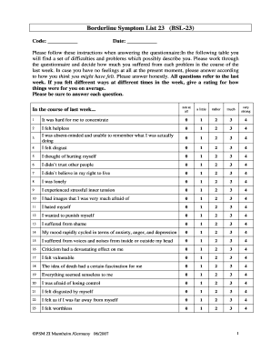 Borderline Symptom List 23 (BSL-23)