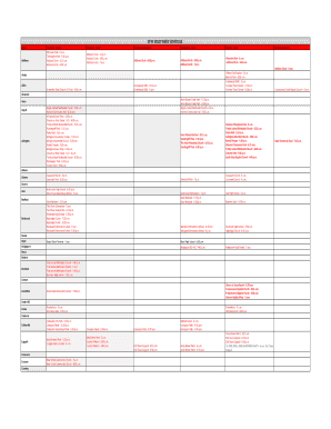 fillable online dfw bold week schedule fax email print pdffiller week schedule print out