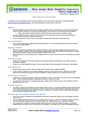 Fillable Online New Jersey State Disability Insurance Fax Email Print ...