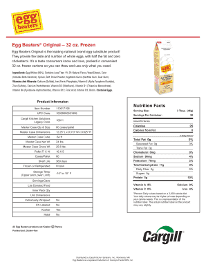 Fillable Online Egg Beaters Original 32 oz Fax Email Print - pdfFiller